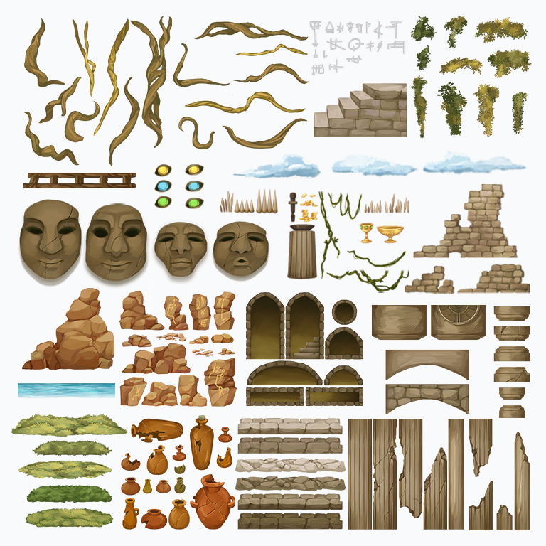 Temple Pack – Game Assets Sprites
