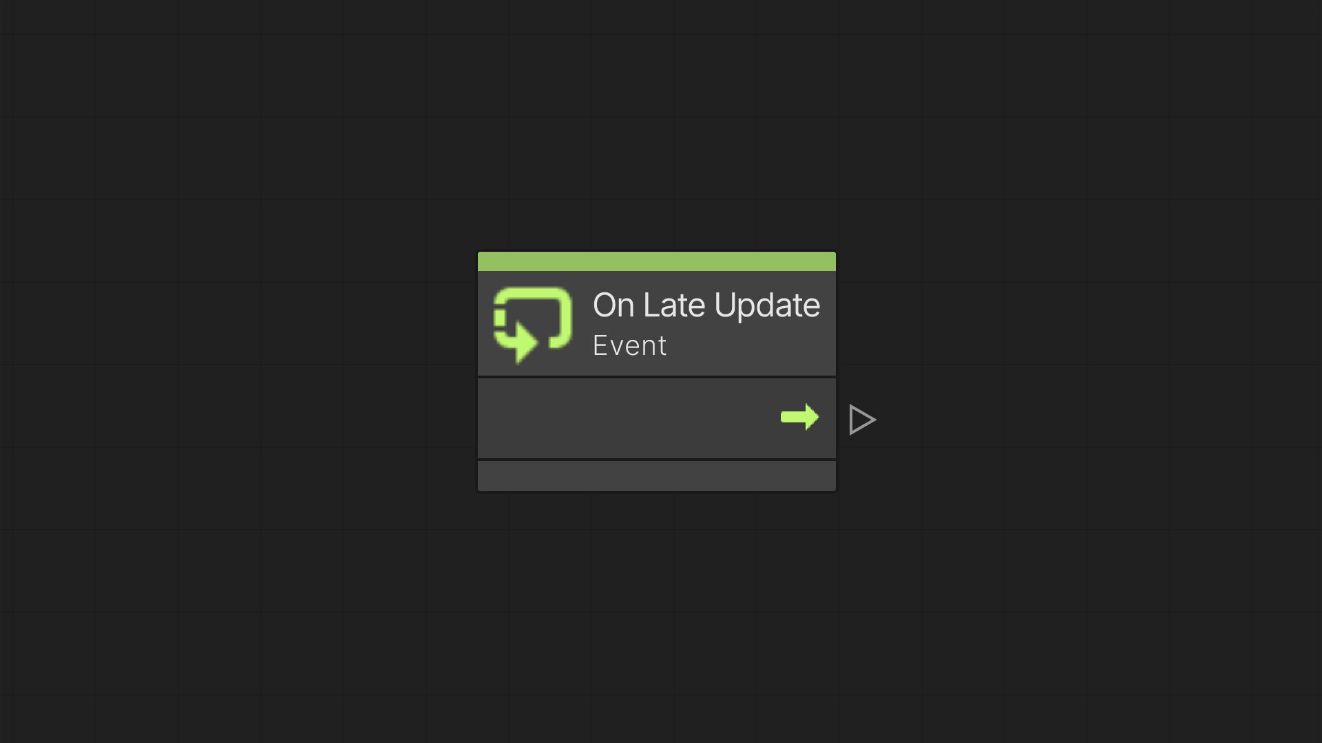 Unity Visual Scripting – On Late Update node