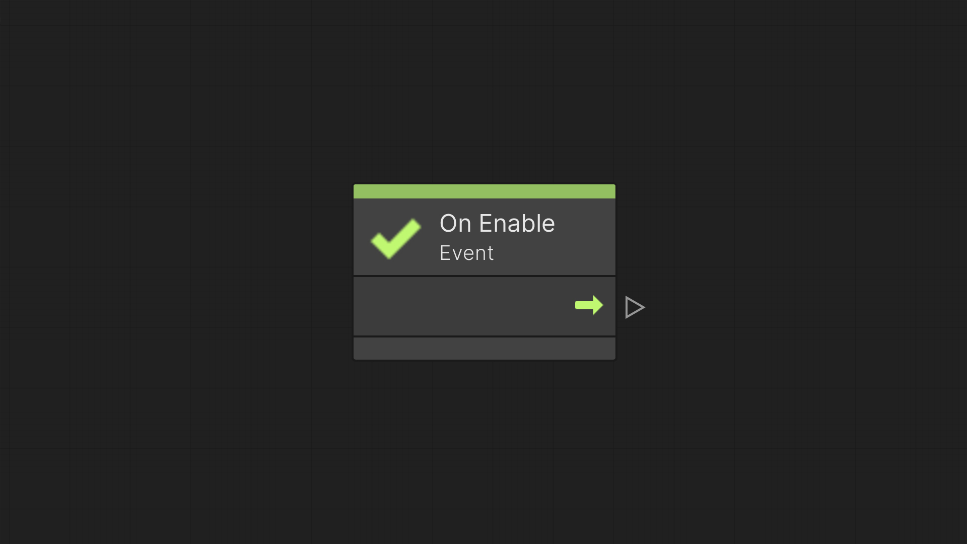 Unity Visual Scripting – On Enable node