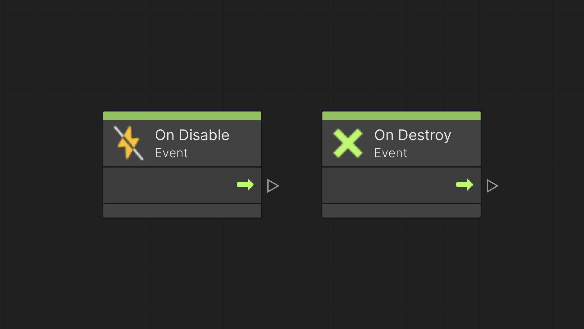 Unity Visual Scripting – On Disable & On Destroy nodes