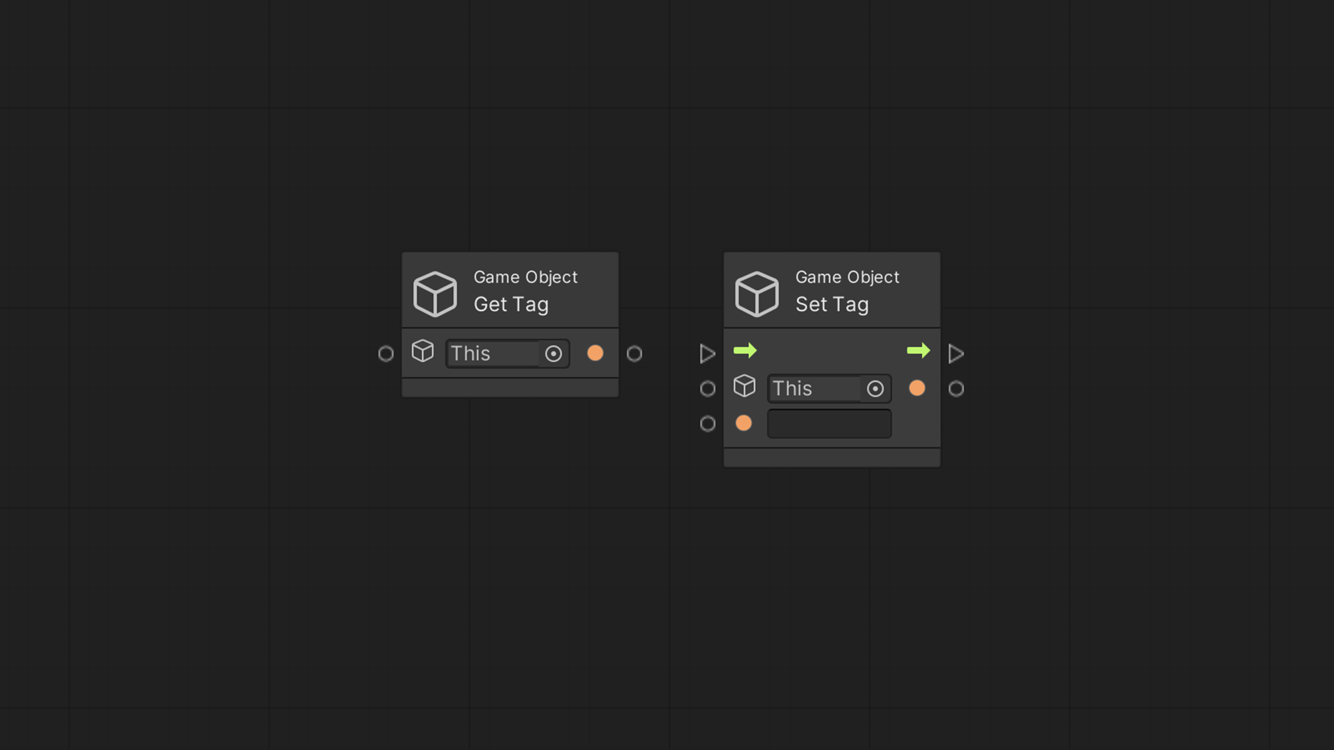 Unity Visual Scripting – Get Tag and Set Tag nodes