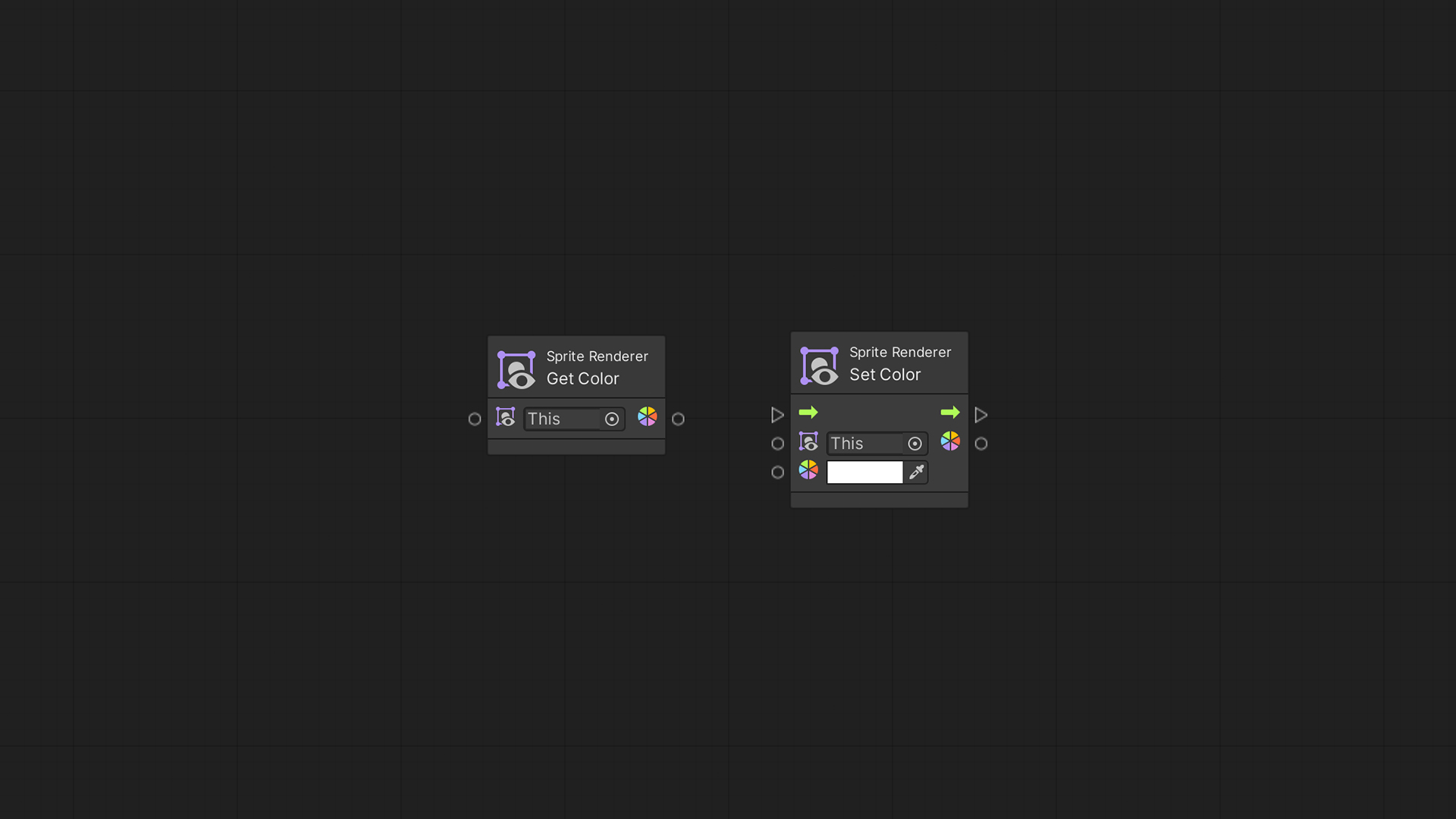 Unity Visual Scripting – Get & Set Color nodes